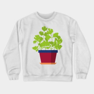 Groovy little coriander plant Crewneck Sweatshirt